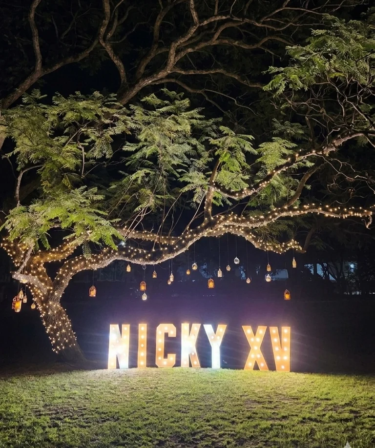Árbol con luces
