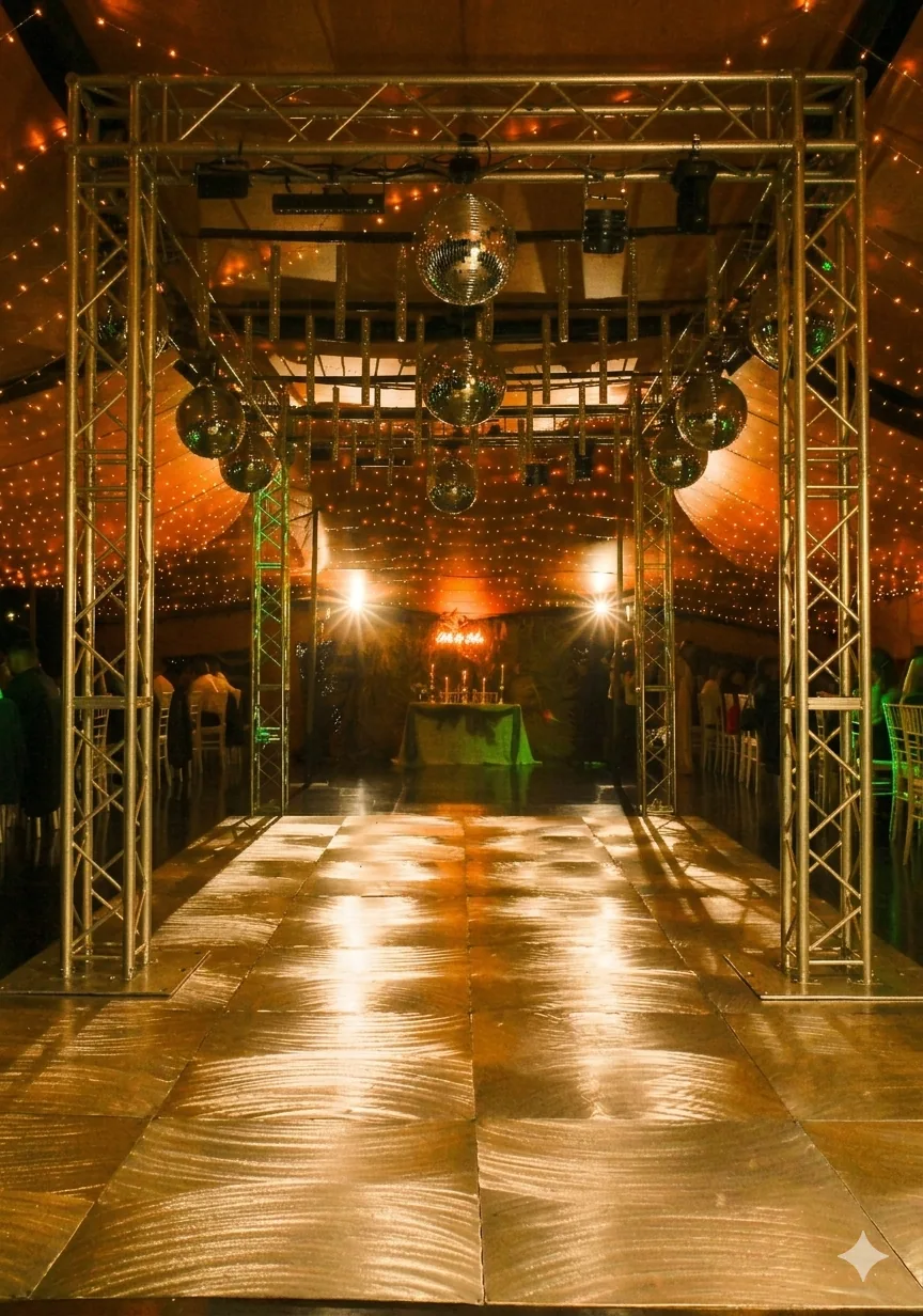 Gazebo con iluminación