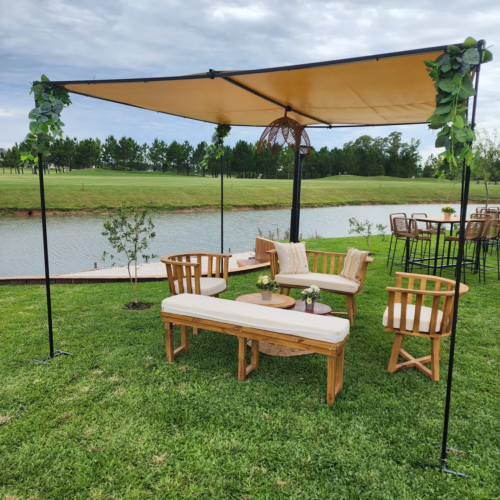 Pérgola caño para eventos