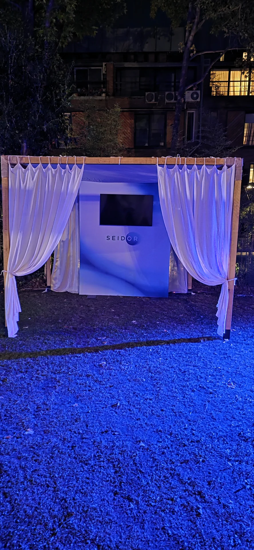 Pérgola madera en evento