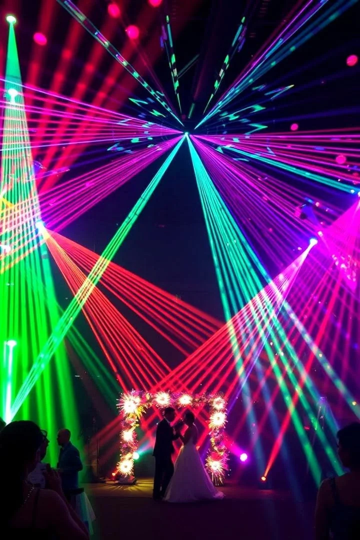 Show de láser multicolor